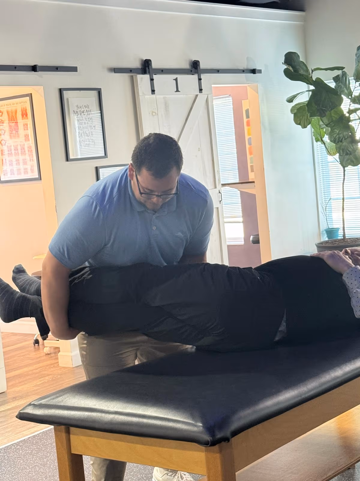 Rafael guiding a stretch