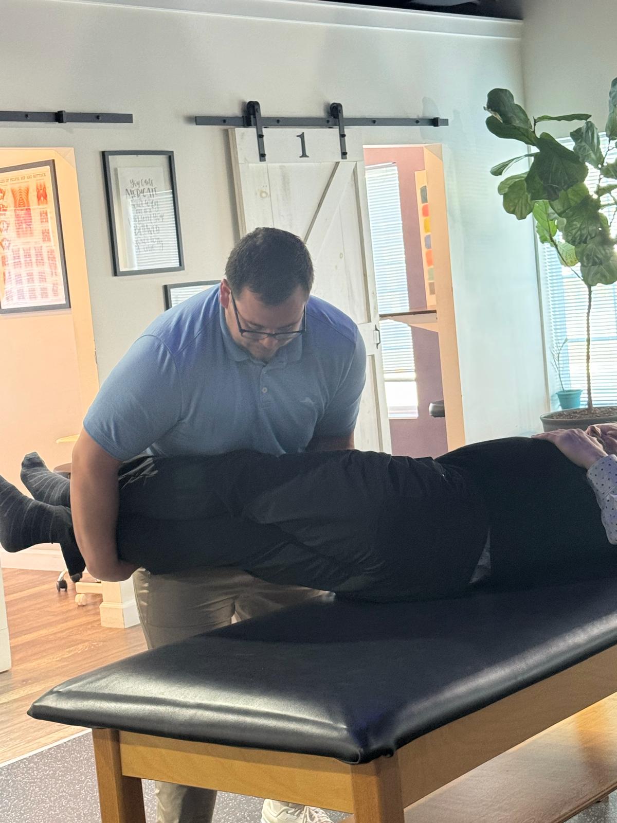 Rafael guiding a stretch
