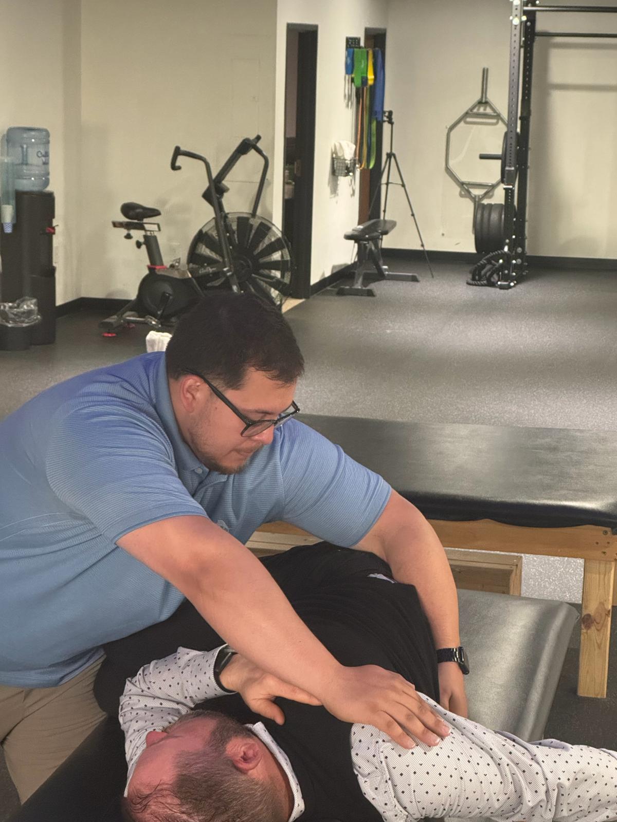 Assisted stretching with Rafael